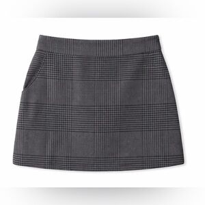 Abercrombie‎ Gray Plaid Mini Skirt Preppy Schoolgirl Y2K Dark Academia-Medium